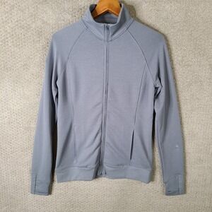 Under Armour Jacket Womens Medium Gray‎ Fitted Full Zip Athletic Stretch